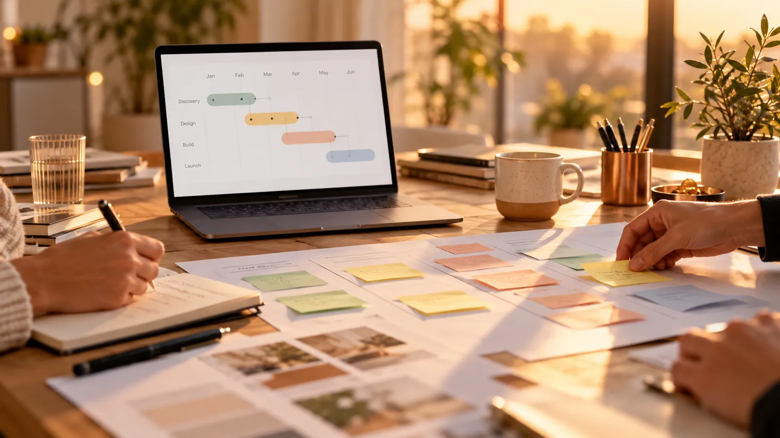 AI Consulting & Training: a workspace showing this kind of work