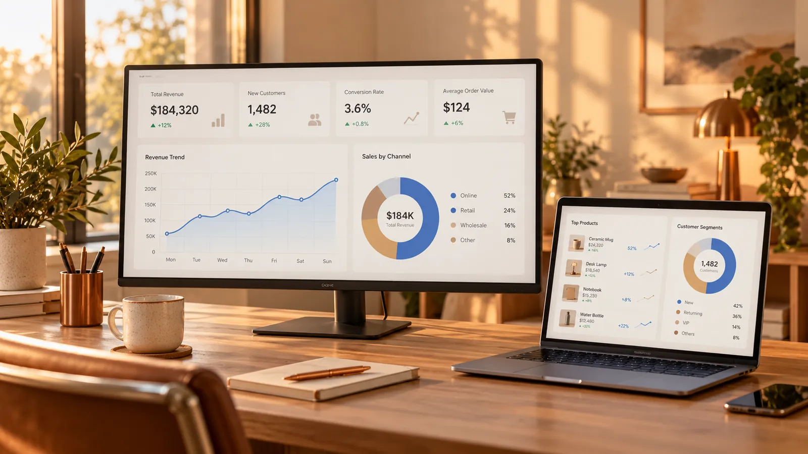 Data, Analytics & Dashboards: a workspace showing this kind of work