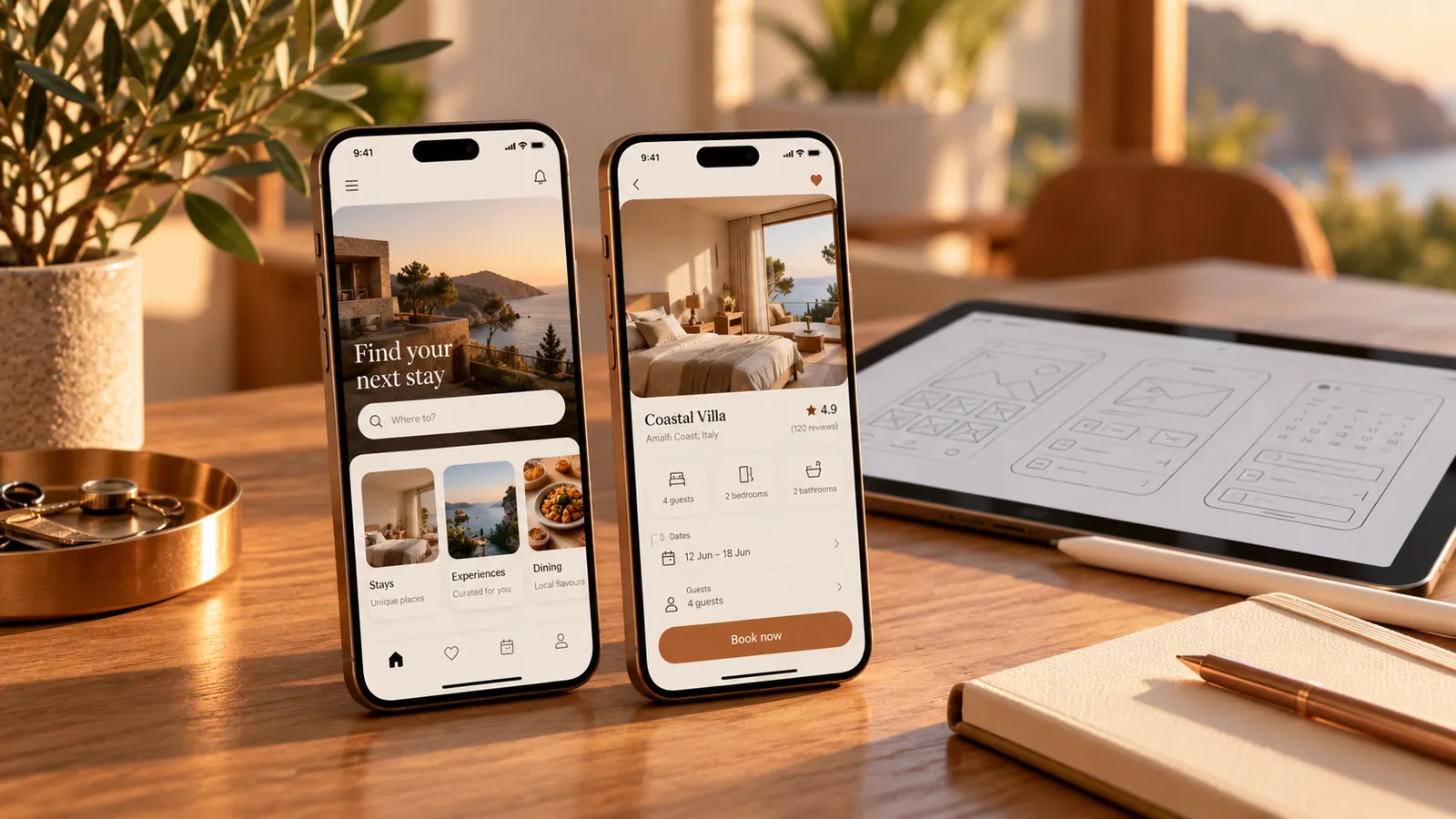 Mobile App Development: a workspace showing this kind of work