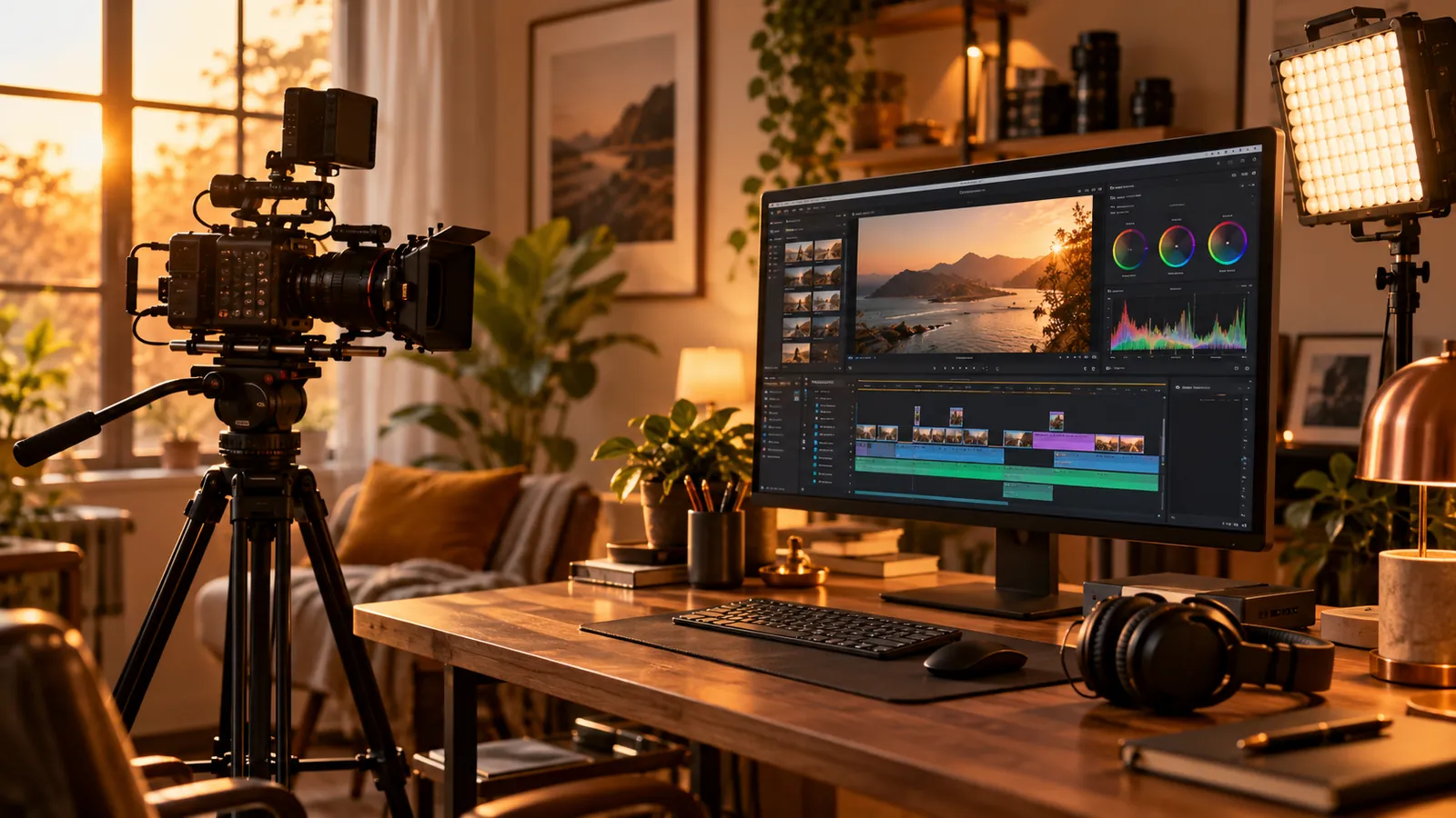 Content Creation & Production: a workspace showing this kind of work